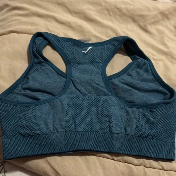 Gymshark Women's Blue Sports Bra - Picture 2 of 2